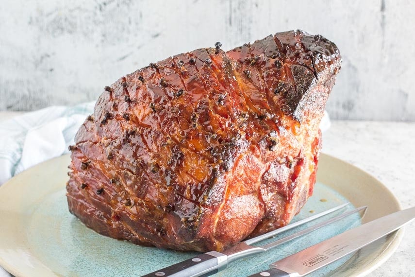 Low FODMAP brown sugar baked ham